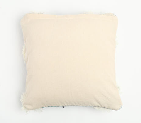 Tufted Shaggy Cotton & Wool Cushion Cover – Hand-Tufted, 20x20