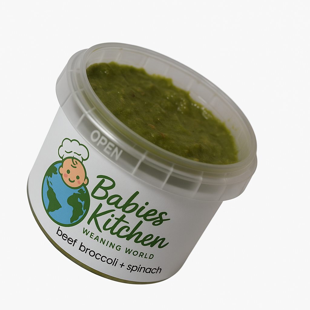 Stage 2 Fresh Beef, Broccoli & Spinach Purée – 120g (Chilled, 7+ Months)