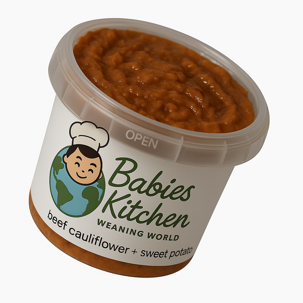 Stage 2 Fresh Beef, Cauliflower & Sweet Potato Purée – 120g (Chilled, 7+ Months)