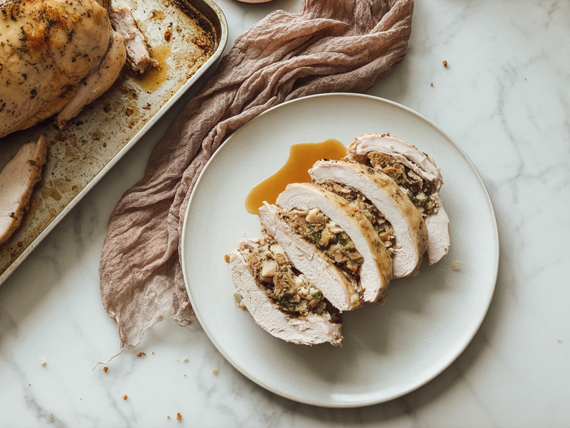 Roast Chicken Breast with Herb Stuffing — Handmade, Juicy & Comforting