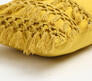 Tasseled Yellow Cotton Cushion Cover – Handmade, 20x14”