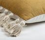 BEST SELLER — Tasseled Tan Chenille Cushion Cover (Handmade, 20x20”)