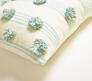 Hand-Tufted Sky Polka Chenille Cushion Cover with Concealed Zip