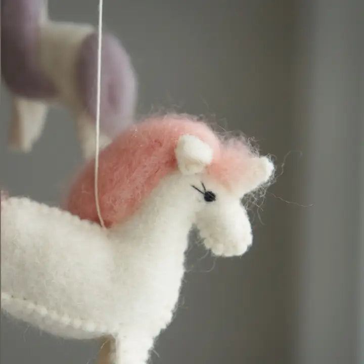 Handmade Unicorn Baby Mobile – Magical Wool Nursery Decor