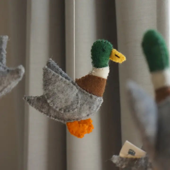 Handmade Ducks Baby Mobile – Wool Nursery Decor