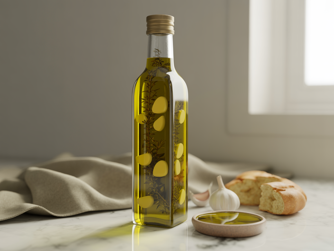 Hand-Cut Infused Garlic Infused Olive Oil - The Handmade Supermarket