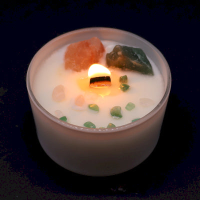 Chakra Crystal Candle - Heart Chakra