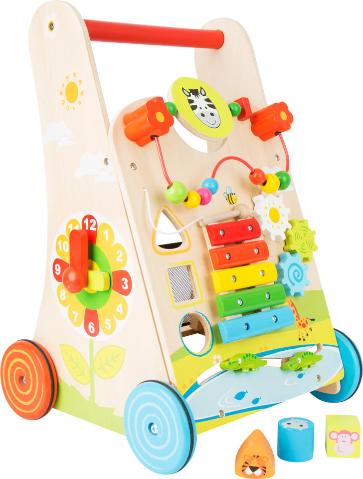 Interactive Wooden Baby Walker – Multi-Activity Explorer