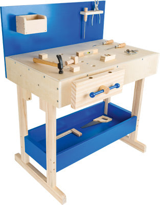 Workbench for Children, Blue with Accessories