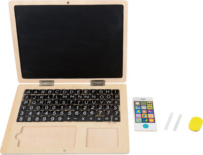 Wooden Laptop with Magnet Board