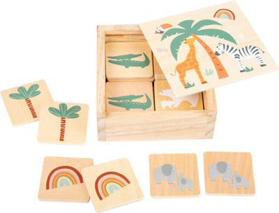 Safari Wooden Memory Game – Animal Matching Set - The Handmade Supermarket