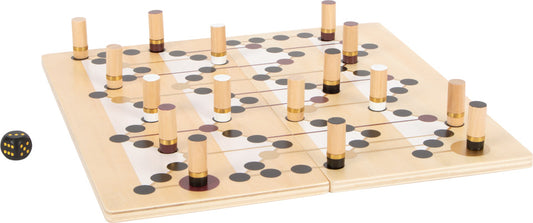 Gold Edition 2-in-1 Wooden Board Game – Ludo & Ladders Luxury Double-Sided Set