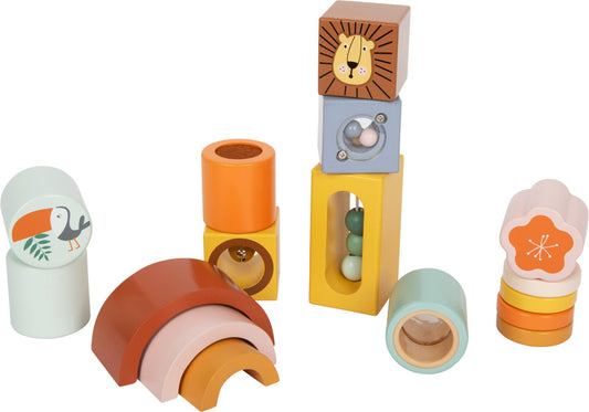 Safari Sensory Wooden Blocks – 12-Piece Discovery Set