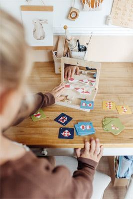 Wooden Geometry Mirror Puzzle – Symmetry Learning Game