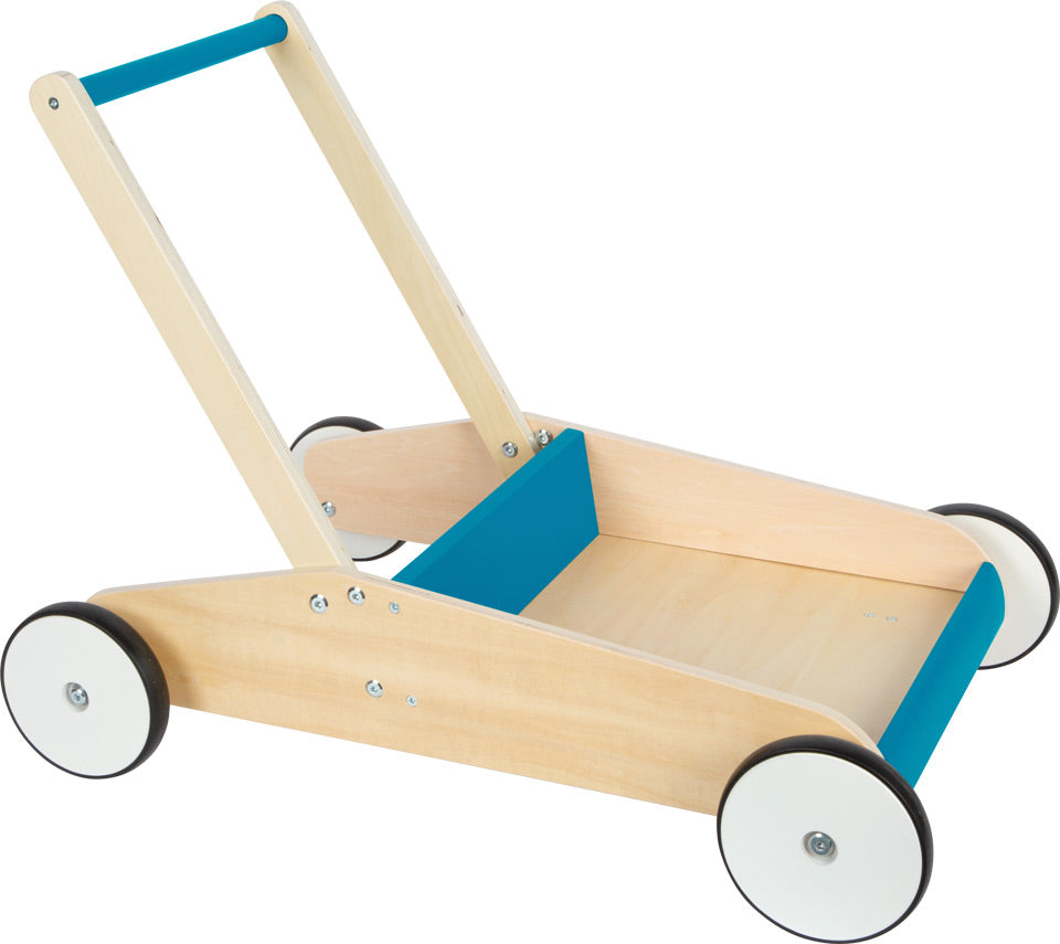 Robust Wooden Baby Walker Blue, Red or Grey