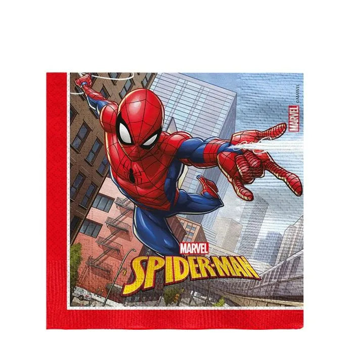 Spiderman Crime Fighter Paper Napkins - 33cm (20pk)