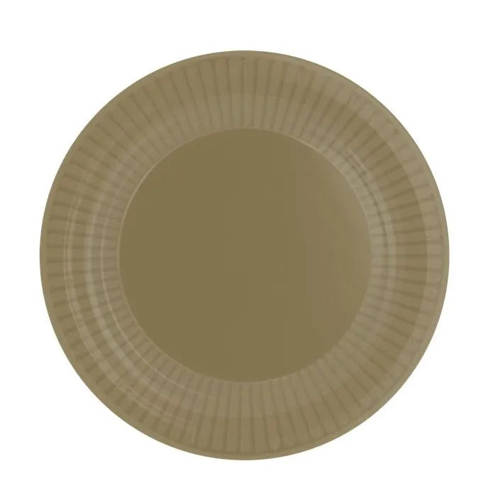 Gold Matte Paper Plates - 23cm (8pk)