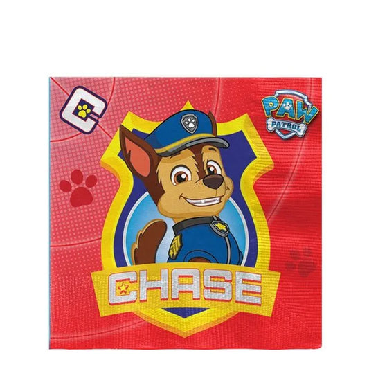 Paw Patrol Chase Paper Napkins - 33cm (16pk)