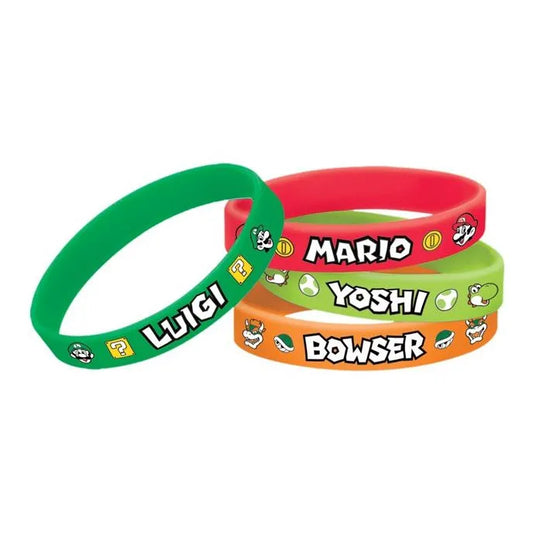 Super Mario Rubber Bracelets (6pk)