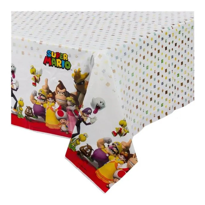 Super Mario Plastic Table Cover - 1.4m x 2.4m