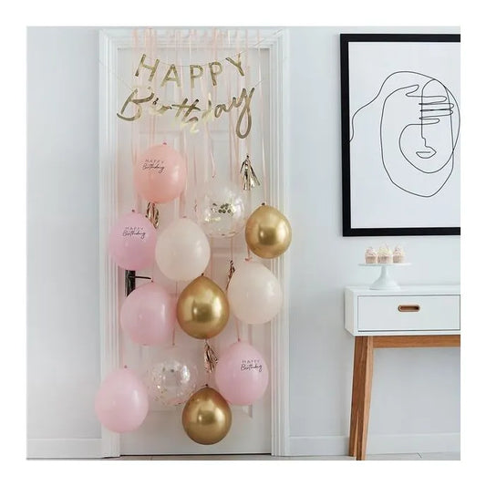 Pink & Gold Birthday Door Decorating Kit