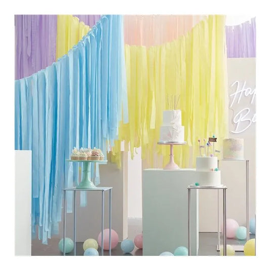 Mix It Up Pastel Streamer Ceiling Decoration