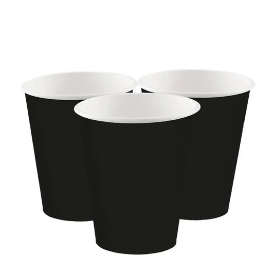 Black Paper Cups - 237ml (8pk)