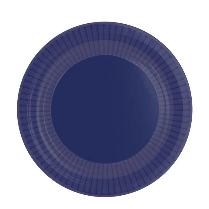 Dark Blue Paper Plates - 23cm (8pk)