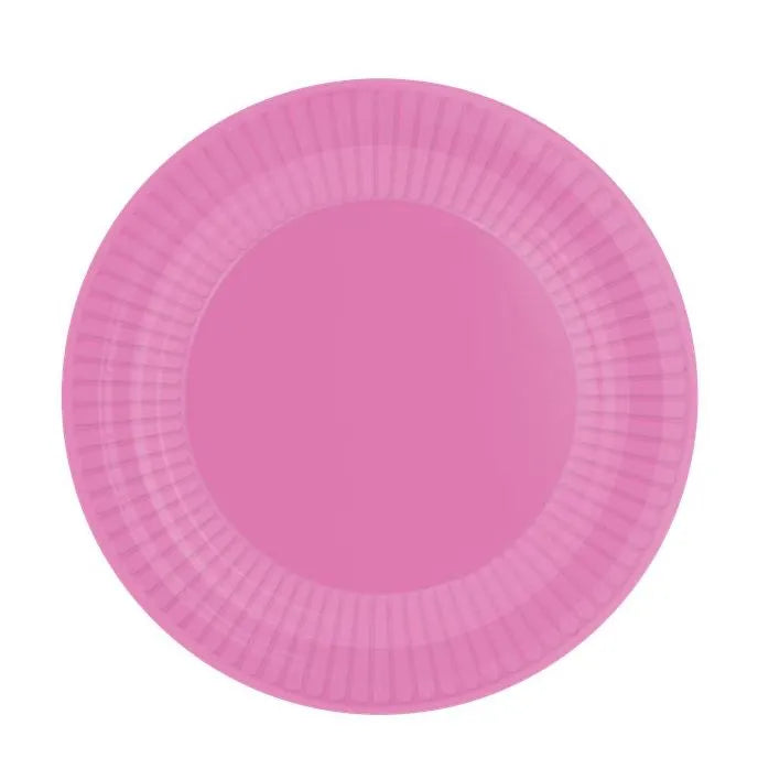 Bright Pink Paper Plates - 23cm (8pk)