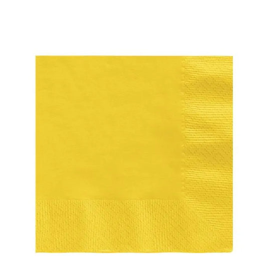 Yellow Paper Napkins 3ply - 33cm (20pk)