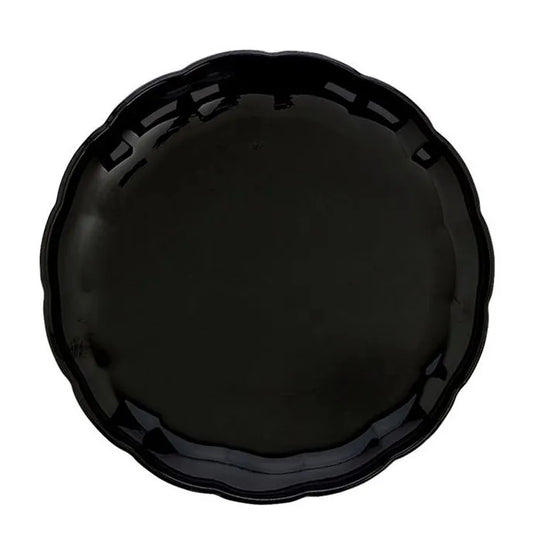 Black Round Plastic Tray - 30cm