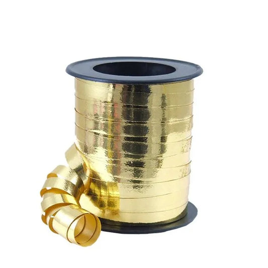 Gold Metallic Curling Balloon Ribbon - 46m