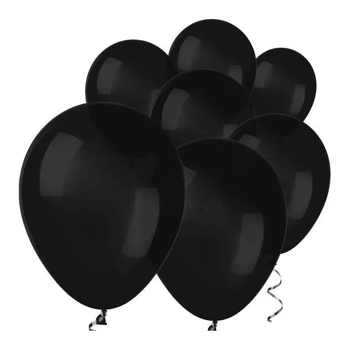 Black Mini Balloons - 5" Latex Balloons (100pk)