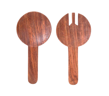 Handcrafted Sheesham Wood Salad Spoons (Set of 2)