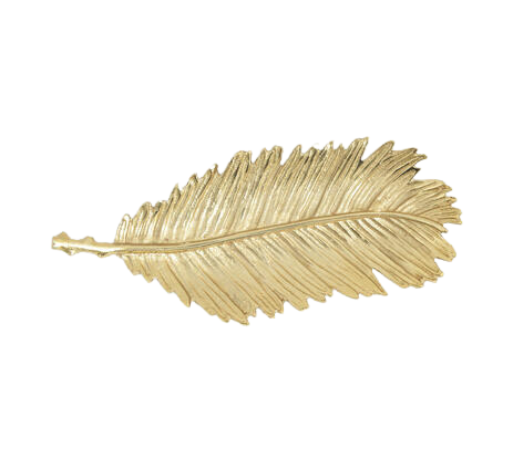 Aluminium cast palm leaf dish