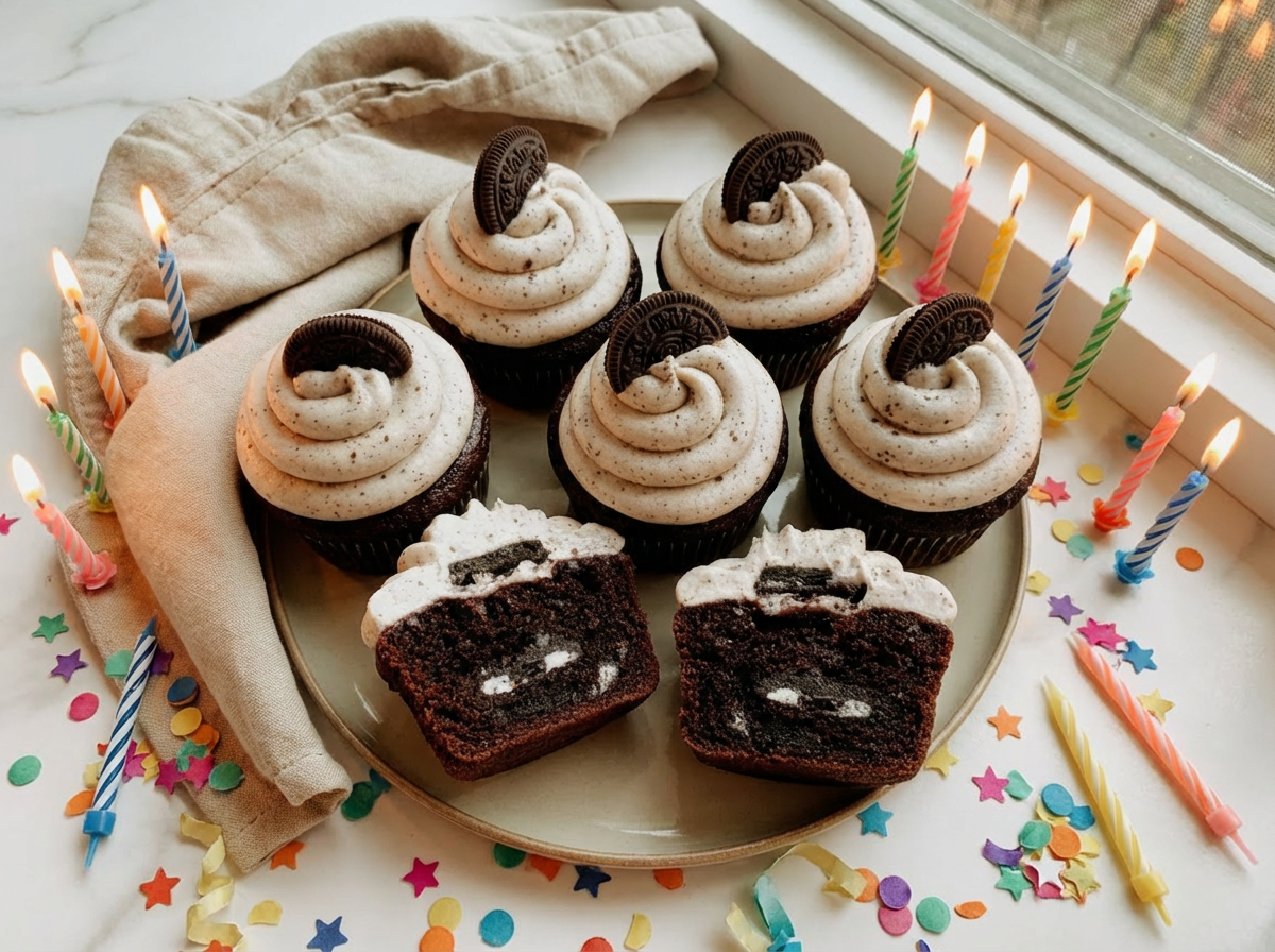 Handmade Cookies & Cream Oreo Cupcakes
