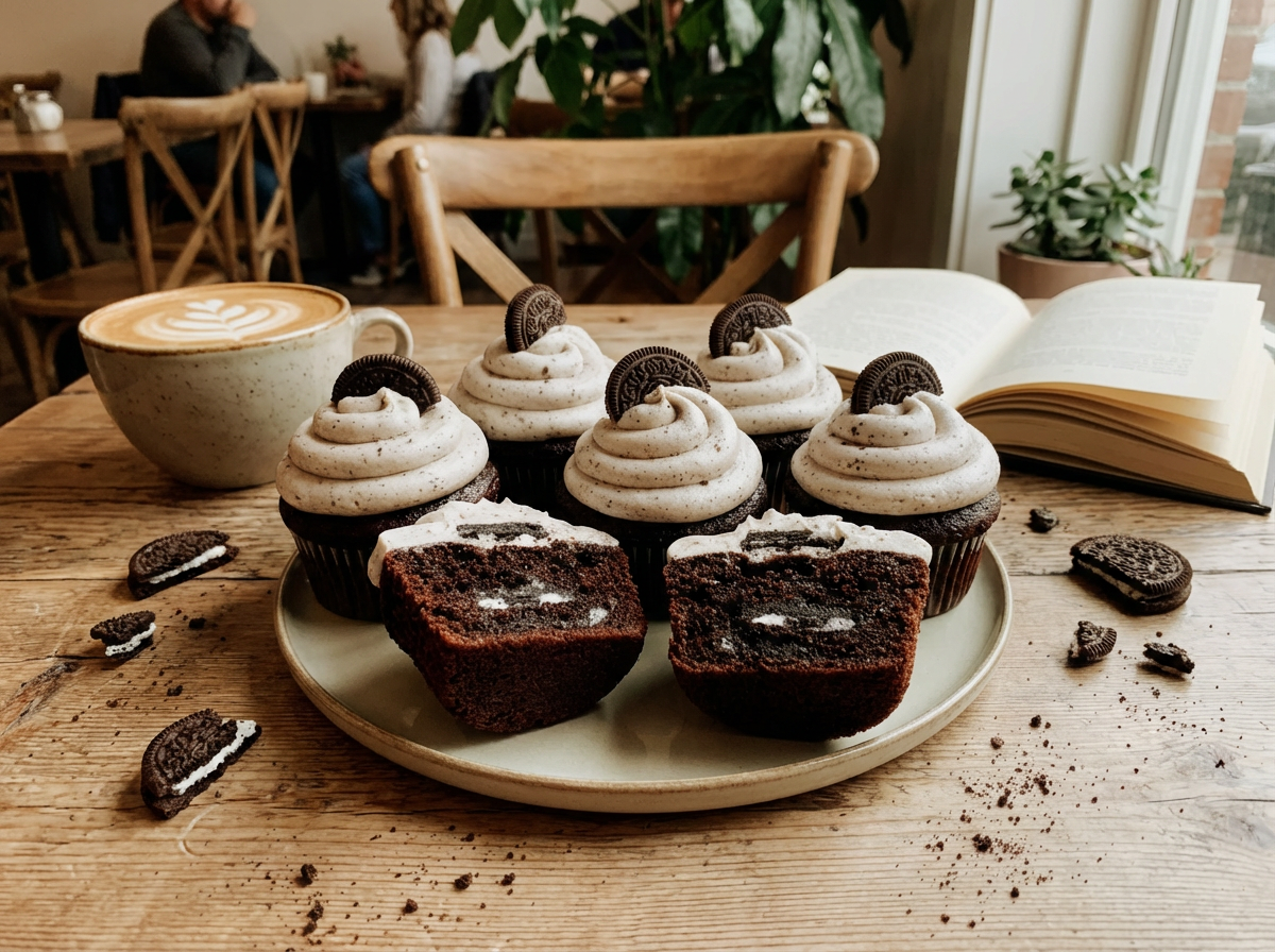 Handmade Cookies & Cream Oreo Cupcakes