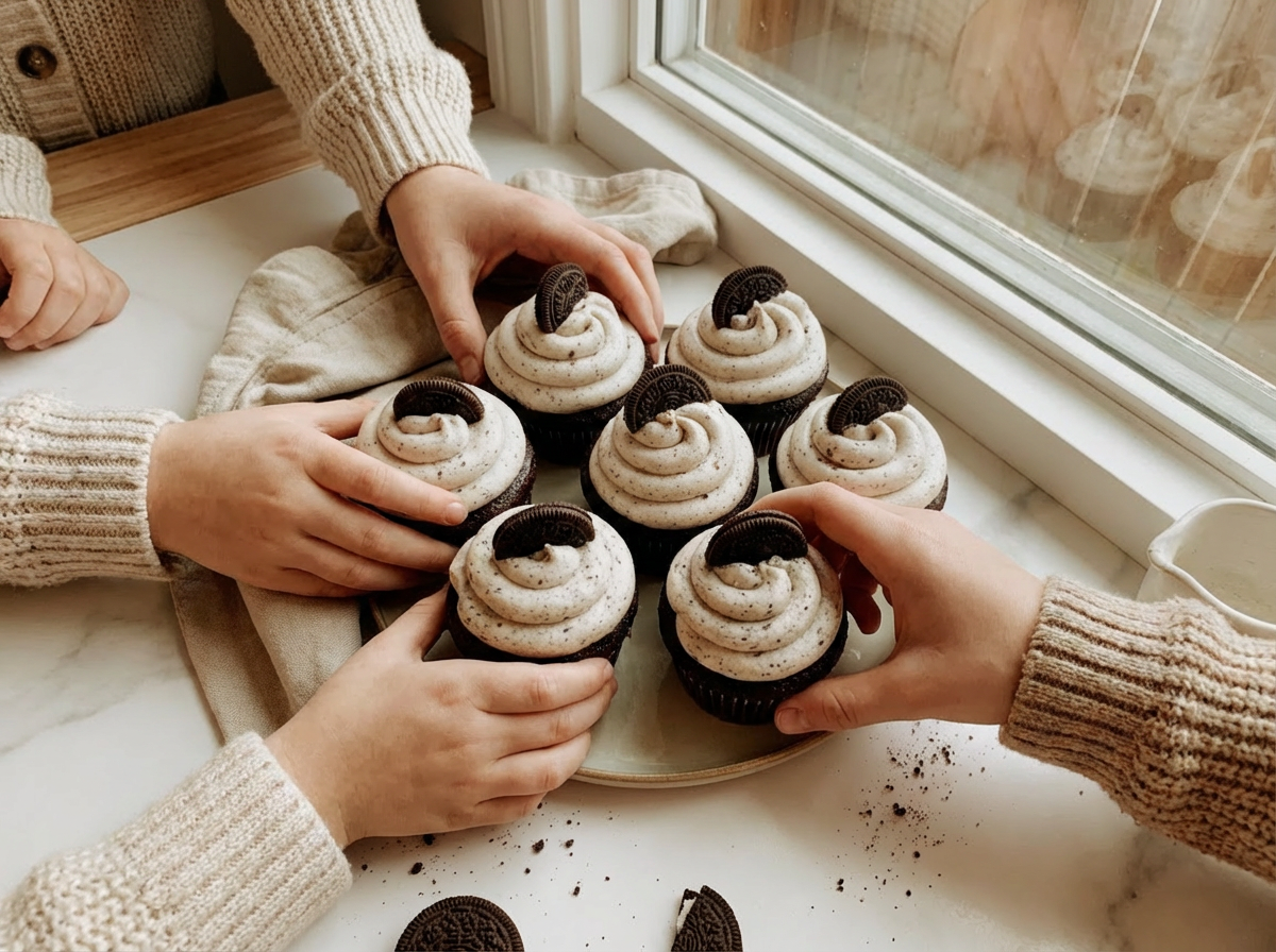 Handmade Cookies & Cream Oreo Cupcakes