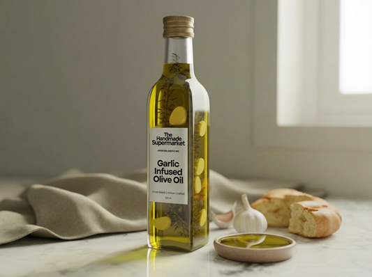 Hand-Cut Infused Garlic Infused Olive Oil - The Handmade Supermarket