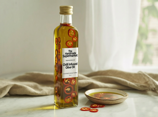 Hand-Cut Infused Chilli Infused Olive Oil - The Handmade Supermarket