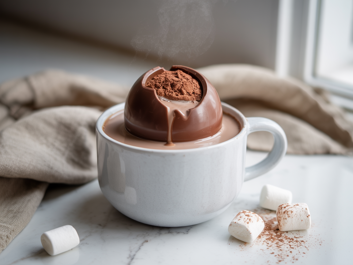 Milk Chocolate Hot Chocolate Bomb - The Handmade Supermarket