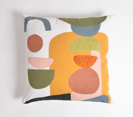 Handcrafted Embroidered Patchwork Decorative Cushion Cover