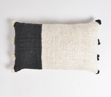 BEST SELLER — Colorblock Lumbar Cushion Cover (100% Cotton, 20x12”)