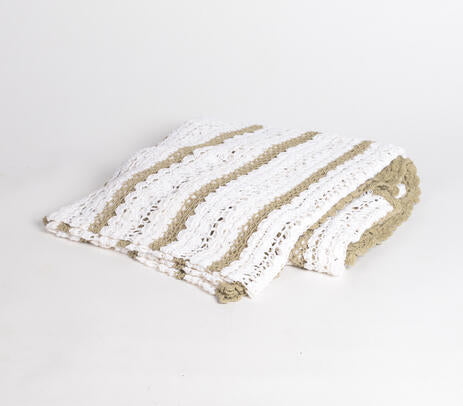 Best Seller: Crochet Striped Cotton Throw Blanket