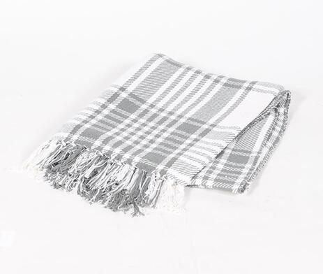 Yarn-Dyed Handloom Cotton Throw Blanket – Soft & Durable