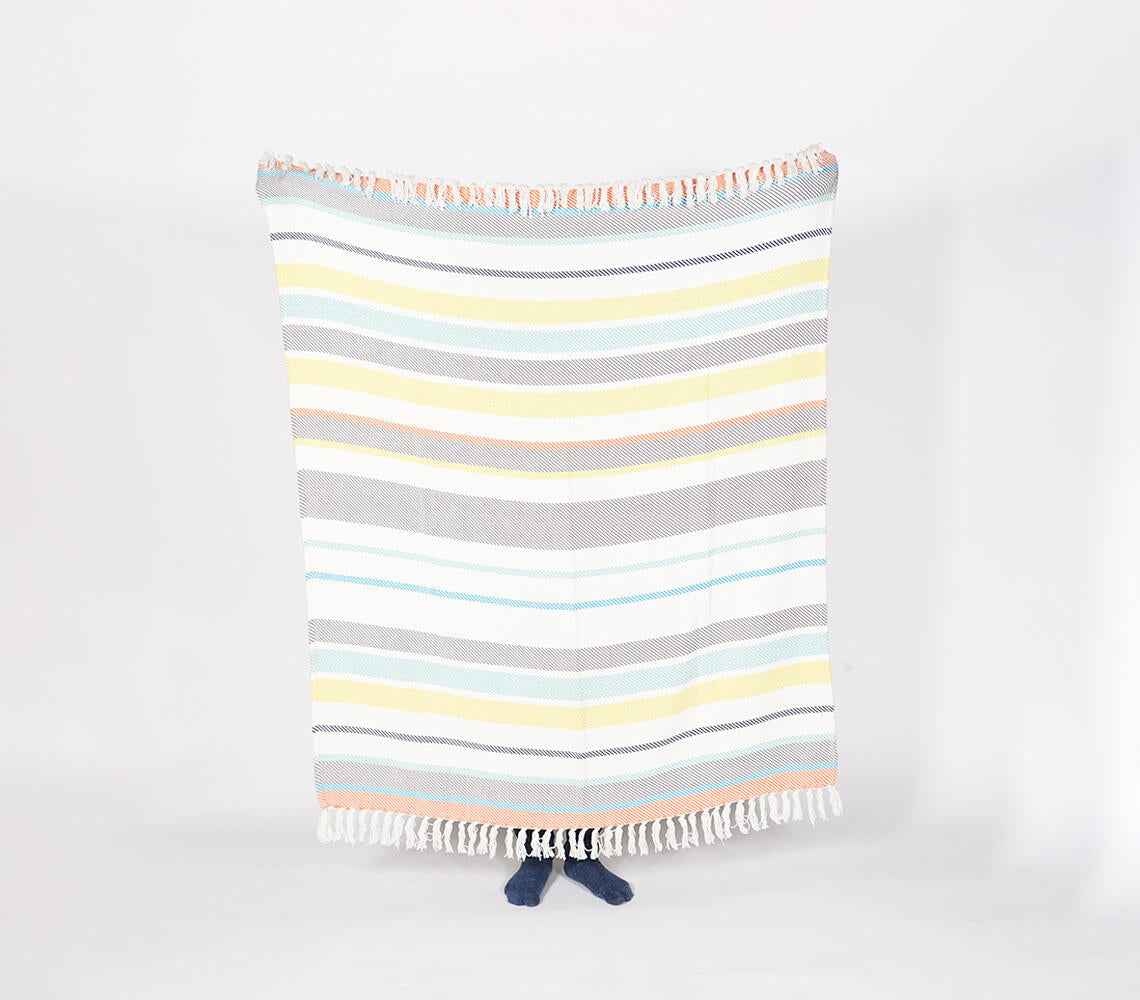 Handwoven 100% Cotton Throw – 62" x 52"