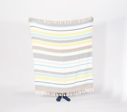 Handwoven 100% Cotton Throw – 62" x 52"
