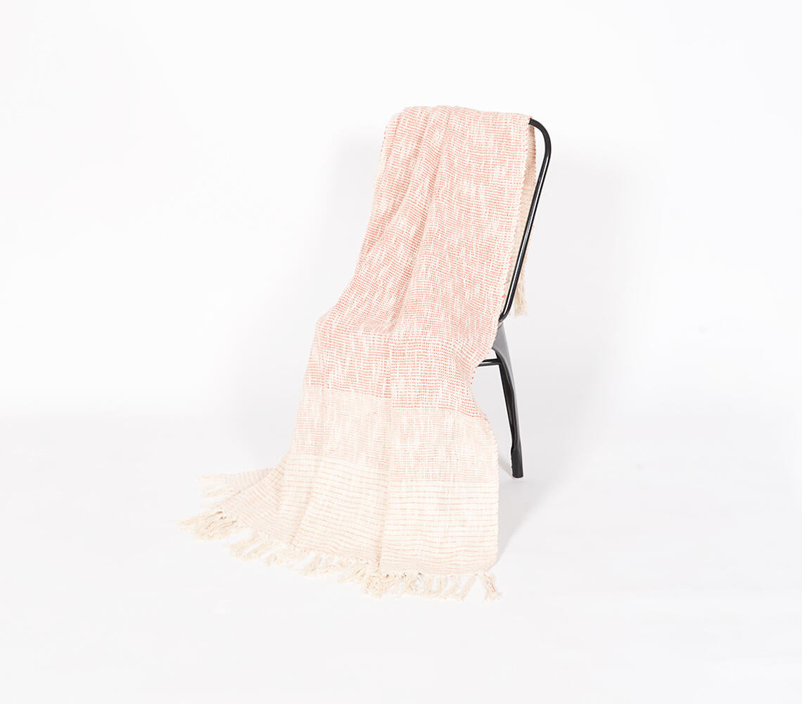 Handwoven Cotton Throw – 61" x 49"