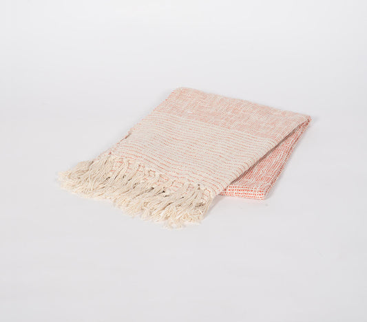 Handwoven Cotton Throw – 61" x 49"