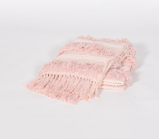 Handwoven 100% Cotton Throw Blanket – Oversized 71" x 64"